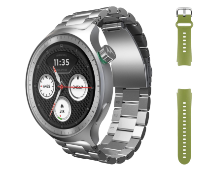 Smartwatch MOTOROLA moto watch Matte Silver + PANTONE Herbal Garden band
